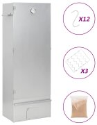 vidaXL BBQ опушвач с дървесен чипс 445x29x110 см поцинкована стомана