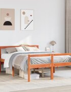 vidaXL Bed Frame 2 бр. Восъчнокафяво 160 x 200 cm