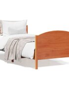 vidaXL Bed Frame Кафяво 90 x 190 cm Solid pine wood and plywood slats