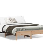 vidaXL Bed Frame Натурално 120 x 190 cm Solid pine wood and plywood