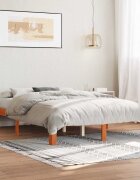 vidaXL Bed Frame Восъчнокафяво 140 x 190 cm Solid pine wood plywood