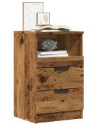 vidaXL Bedside Cabinet Старо дърво Medium Engineered wood