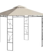 vidaXL Беседка 3x3x27 м кремава 160 г/м²