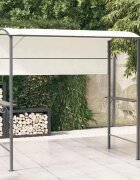 vidaXL Беседка с покрив 220x110x200 см кремава