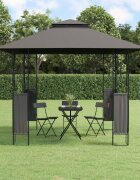 vidaXL Беседка с покрив антрацит 300x300x270 см стомана
