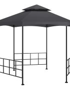 vidaXL Беседка със странични стени 31x27 м антрацит