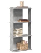 vidaXL Библиотека 3 рафта бетонно сива 60x30x120 см инженерно дърво