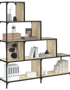 vidaXL Библиотека 4-стъпална сонома дъб 59x35x132 см инженерно дърво