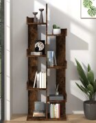 vidaXL Библиотека 48x255x140 см опушен дъб инженерно дърво