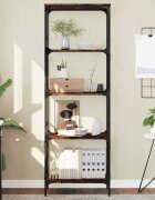 vidaXL Библиотека 5 рафта опушен дъб 59x35x171 см инженерно дърво