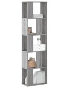 vidaXL Библиотека 5 рафта сив сонома 45x235x1625 см инженерно дърво