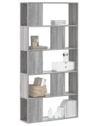 vidaXL Библиотека 5 рафта сив сонома 805x235x1625см инженерно дърво