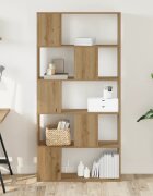 vidaXL Библиотека 5рафта дъб артизан 805x235x1625см инженерно дърво