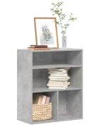 vidaXL Библиотека бетонно сив 60x30x715 см инженерно дърво