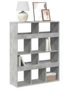 vidaXL Библиотека бетонно сива 100x33x1255 см инженерно дърво