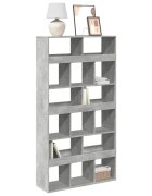 vidaXL Библиотека бетонно сива 100x33x1875 см инженерно дърво