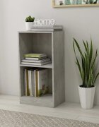 vidaXL Библиотека бетонно сива 40x24x75 см инженерно дърво