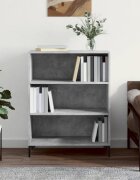 vidaXL Библиотека бетонно сива 695x325x90 см инженерно дърво