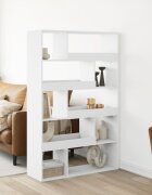 vidaXL Библиотека бяла 100x33x1565 см инженерно дърво