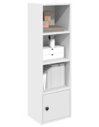 vidaXL Библиотека бяла 31x24x102 см инженерно дърво