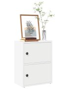 vidaXL Библиотека бяла 40x24x52 см инженерно дърво