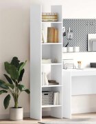 vidaXL Библиотека бяла 40x35x180 см инженерно дърво