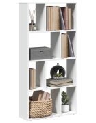 vidaXL Библиотека бяла 60x20x1205 см инженерно дърво