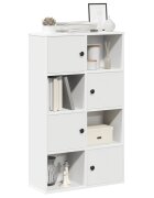 vidaXL Библиотека бяла 60x24x1015 см инженерно дърво