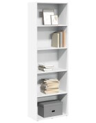 vidaXL Библиотека бяла 60x30x189 см инженерно дърво