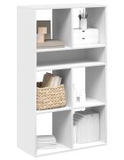 vidaXL Библиотека бяла 66x31x112 см инженерно дърво