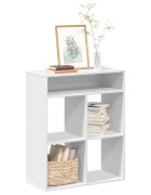vidaXL Библиотека бяла 66x31x80 см инженерно дърво