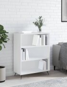 vidaXL Библиотека бяла 695x325x90 см инженерно дърво