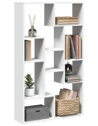 vidaXL Библиотека бяла 72x20x1205 см инженерно дърво