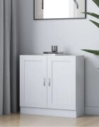 vidaXL Библиотека бяла 825x305x80 см инженерно дърво