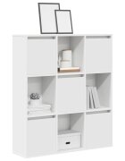 vidaXL Библиотека бяла 89x24x1015 см инженерно дърво
