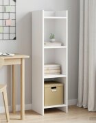 vidaXL Библиотека Бяло 30 x 30 x 111 см Инженерна дървесина