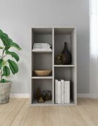 vidaXL Библиотека/бюфет бетонно сива 50x25x80 см инженерно дърво