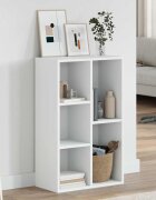 vidaXL Библиотека/бюфет бяла 50x25x80 см инженерно дърво