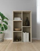 vidaXL Библиотека/бюфет дъб сонома 50x25x80 см инженерно дърво