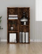 vidaXL Библиотека/бюфет опушен дъб 50x25x80 см инженерно дърво