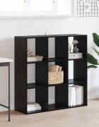 vidaXL Библиотека Черен дъб 102 x 32 x 102 см