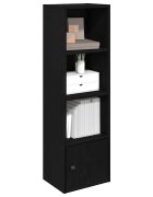 vidaXL Библиотека Черен дъб 31x24x102 см инженерно дърво
