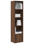 vidaXL Библиотека Черен дъб 31x24x127 см инженерно дърво