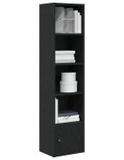 vidaXL Библиотека Черен дъб 31x24x127 см инженерно дърво