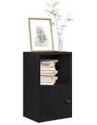 vidaXL Библиотека Черен дъб 31x24x52 см инженерно дърво
