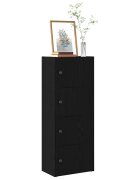 vidaXL Библиотека Черен дъб 40x24x102 см инженерно дърво