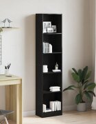 vidaXL Библиотека черен дъб 40x24x176 см инженерно дърво