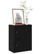 vidaXL Библиотека Черен дъб 40x24x52 см инженерно дърво