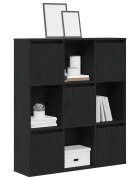 vidaXL Библиотека Черен дъб 89x24x1015 см инженерно дърво