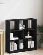 vidaXL Библиотека Черен дъб 975x295x100 см инженерно дърво
